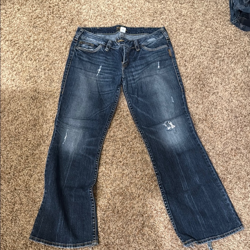 Silver Jeans Blue Flare Wide Leg Denim